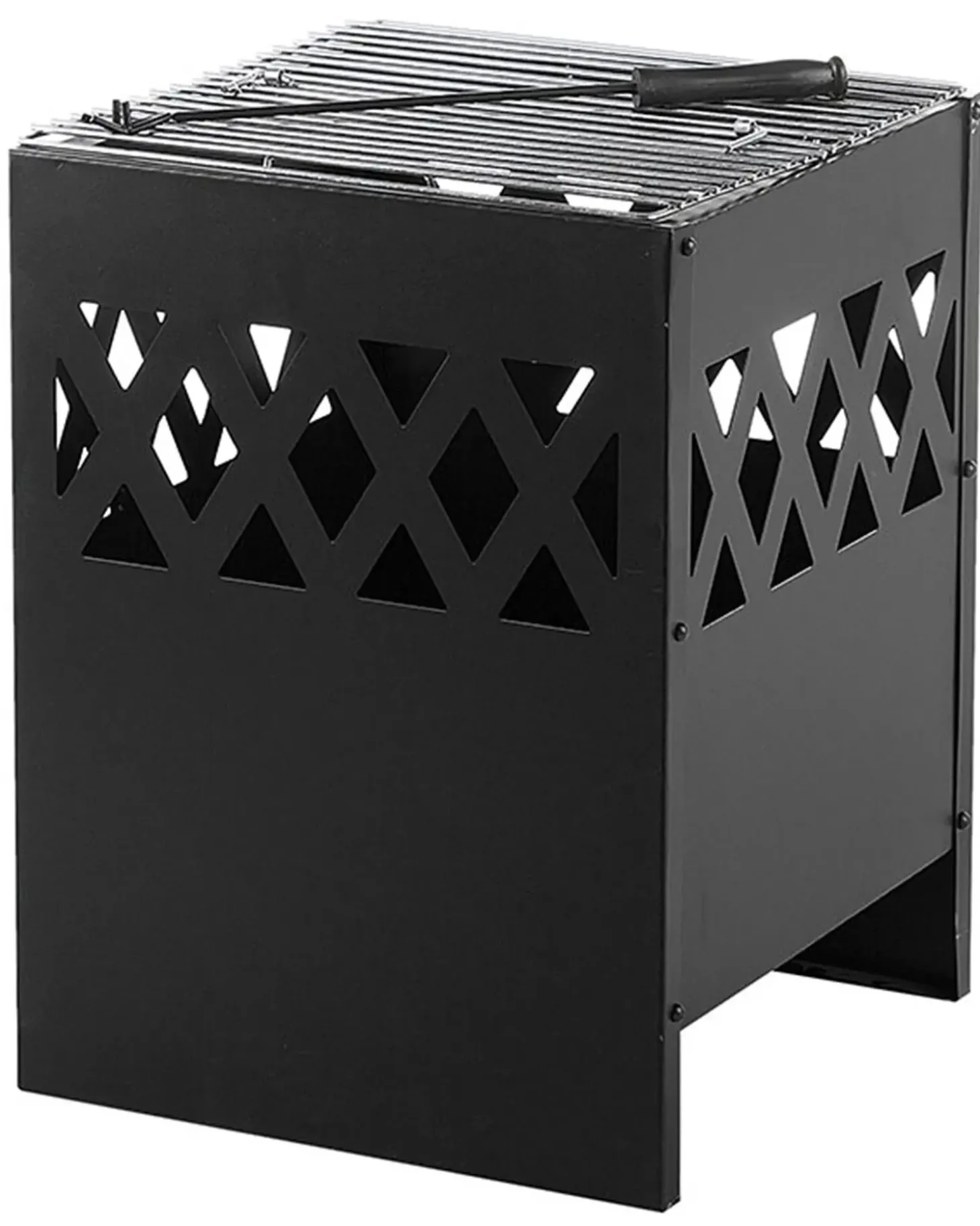 Ildsted med grill SHIGA Metal Sort