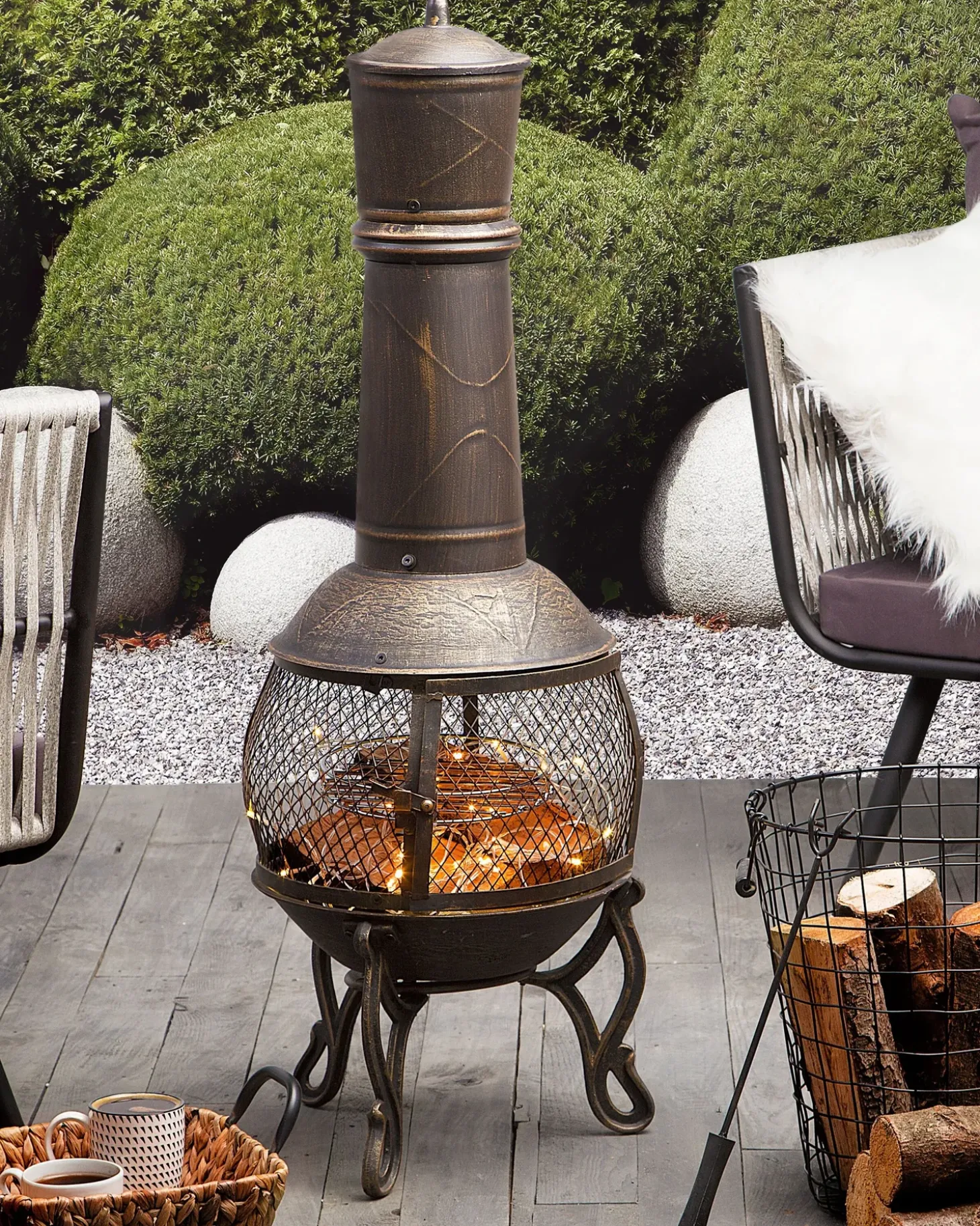Ildsted med grill TACORA Metal Sort