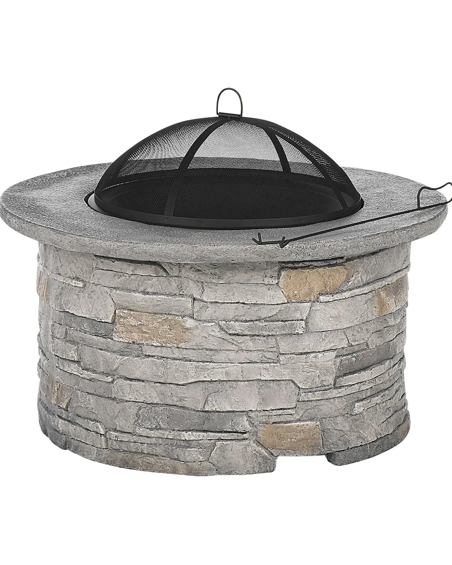 Ildsted med grill TAMBORA Beton Grå