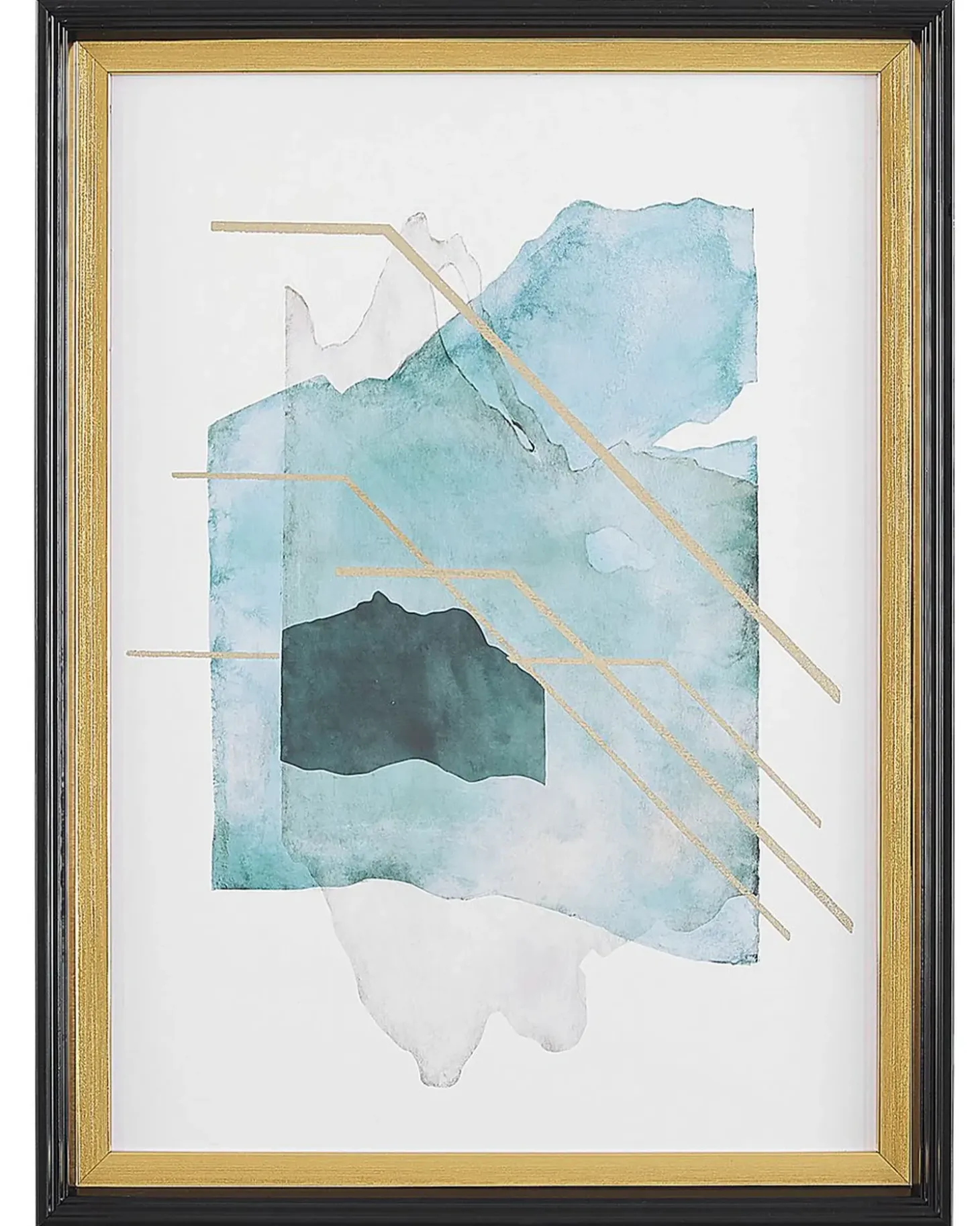 Indrammede plakater TOUBA Abstrakt motiv 30 x 40 cm Blå