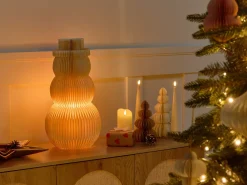 Juledekoration Bordlampe BANGA Snemand 51 cm Beige
