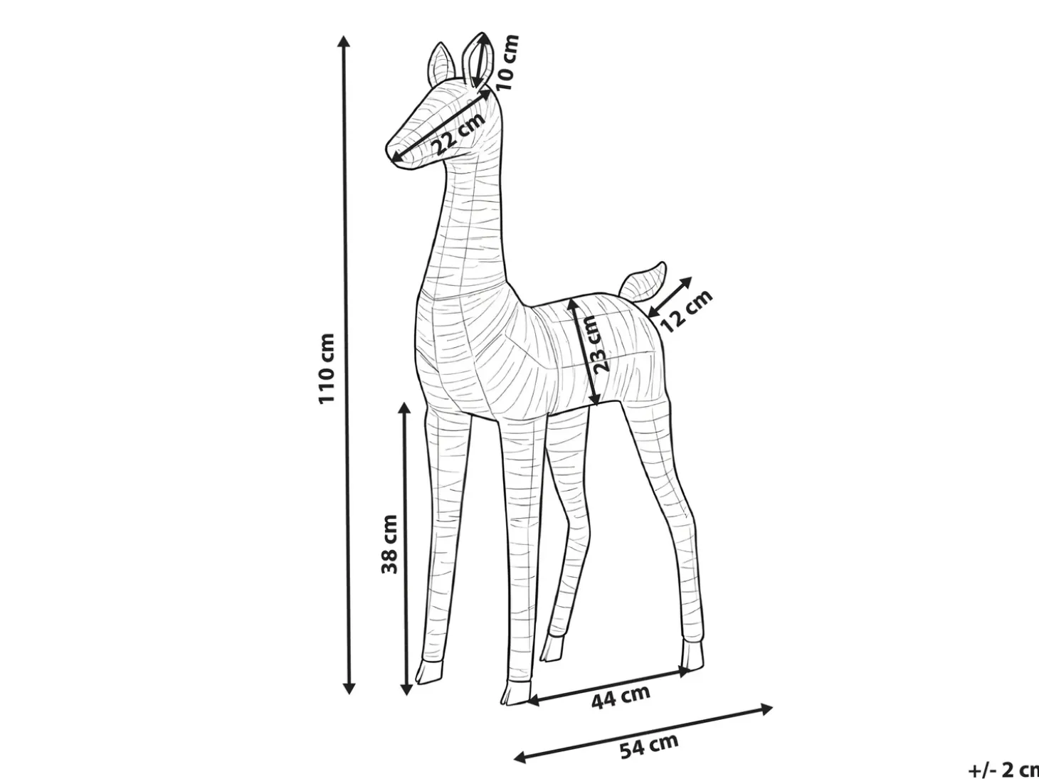 Juledekoration LED AKUREYRI Rensdyr 110 cm Guld