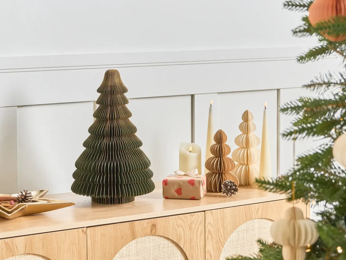 Juledekoration LED ANDAN Juletræ 41 cm Grøn