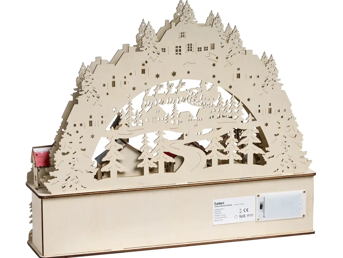 Juledekoration LED BOLKESJO 39 cm Lysebrun