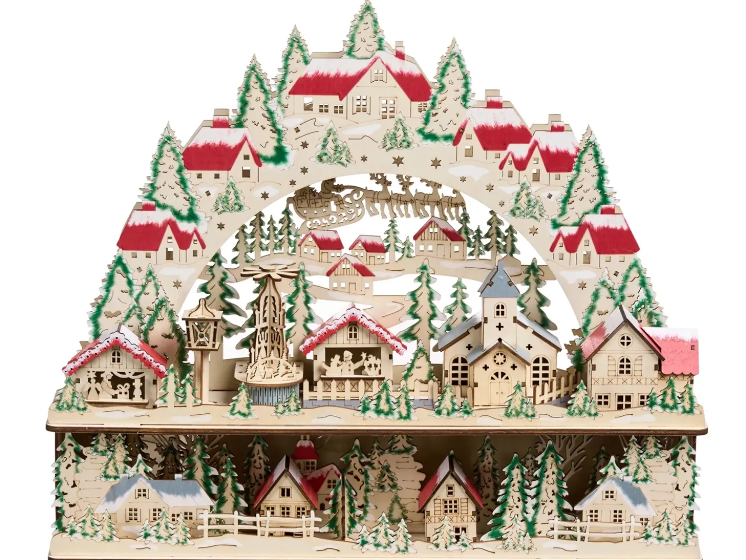Juledekoration LED BOLKESJO 39 cm Lysebrun