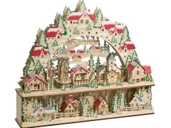 Juledekoration LED BOLKESJO 39 cm Lysebrun