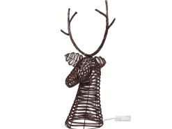 Juledekoration LED DYBESO Rensdyr 60 cm Mørkebrun