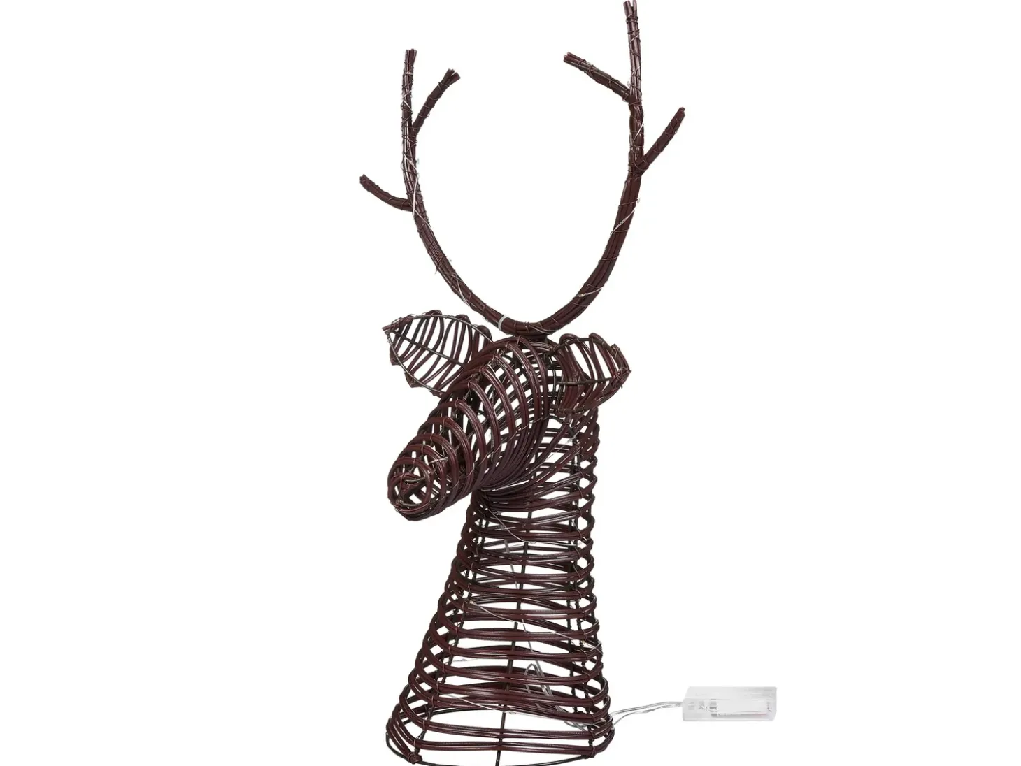 Juledekoration LED DYBESO Rensdyr 60 cm Mørkebrun