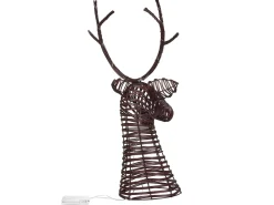 Juledekoration LED DYBESO Rensdyr 60 cm Mørkebrun
