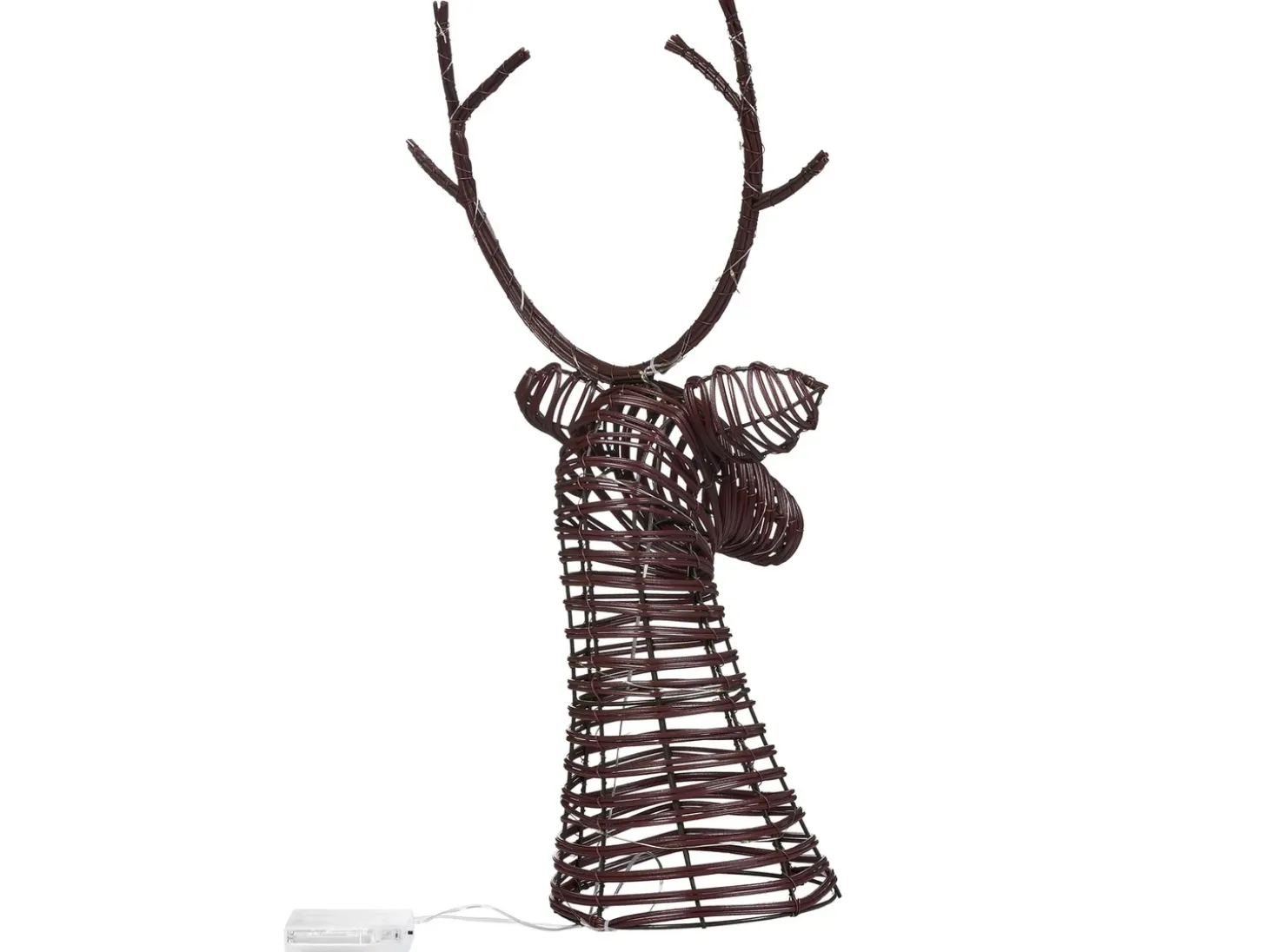 Juledekoration LED DYBESO Rensdyr 60 cm Mørkebrun