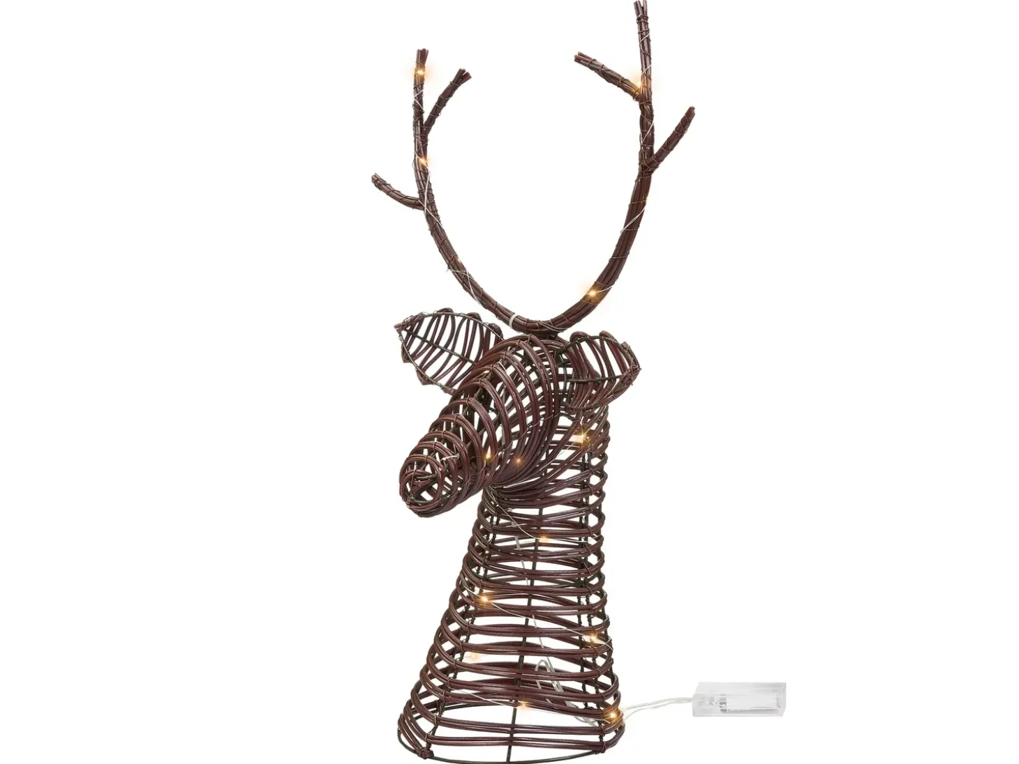 Juledekoration LED DYBESO Rensdyr 60 cm Mørkebrun