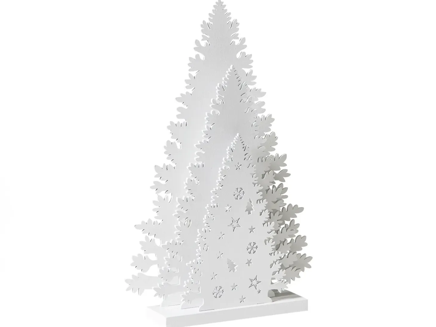 Juledekoration LED EMMESAN Juletræ 33 cm Hvid
