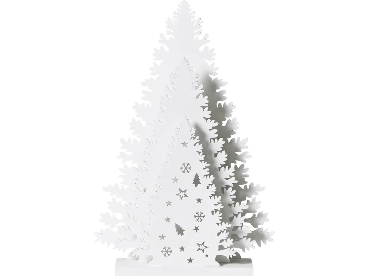 Juledekoration LED EMMESAN Juletræ 33 cm Hvid