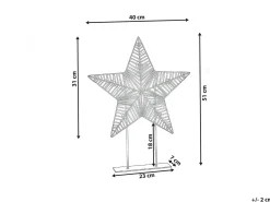 Juledekoration LED FARUP Stjerne 51 cm Guld