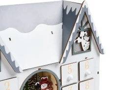Juledekoration LED FEMUND Adventskalender 40 cm Hvid