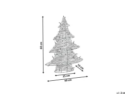 Juledekoration LED FURESO Juletræ 60 cm Naturlig