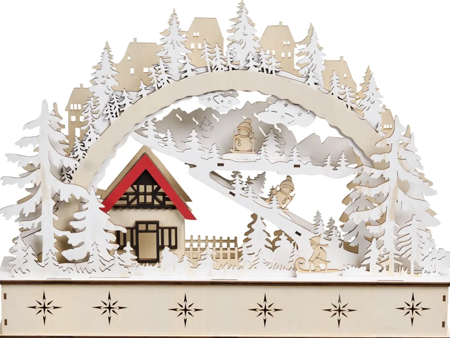 Juledekoration LED GOKSJO 33 cm Lysebrun