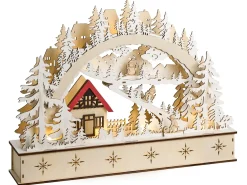 Juledekoration LED GOKSJO 33 cm Lysebrun