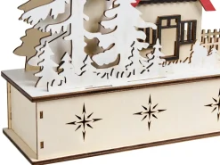 Juledekoration LED GOKSJO 33 cm Lysebrun