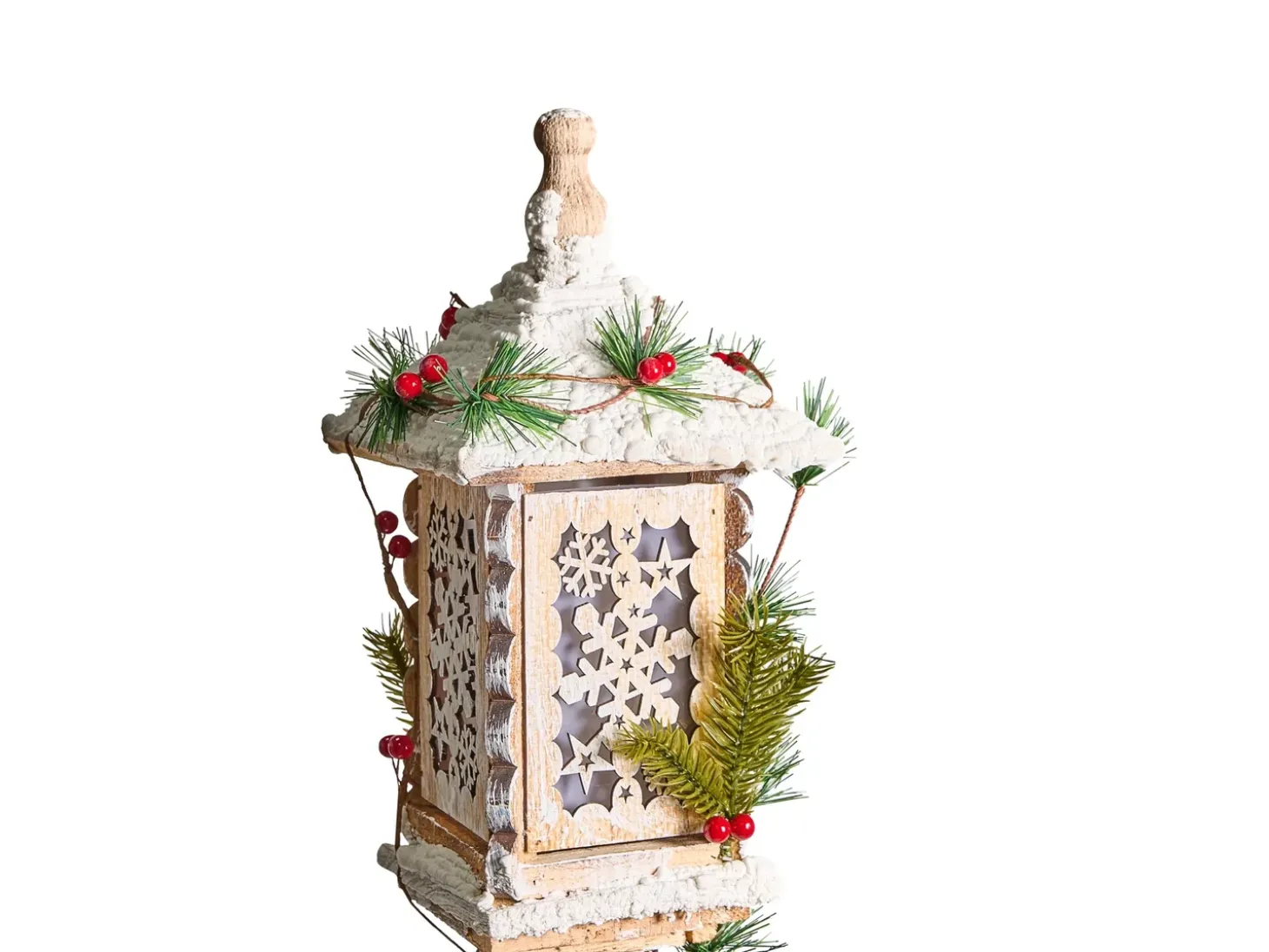 Juledekoration LED LENTIRA Søjle lampe 80 cm Lysebrun
