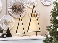 Juledekoration LED LOPPI Juletræ 47/69 cm Sort