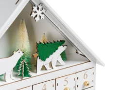 Juledekoration LED MJOSA Adventskalender 33 cm Hvid