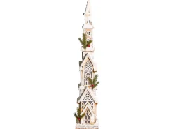 Juledekoration LED NASIJARVI Hus 85 cm Lysebrun