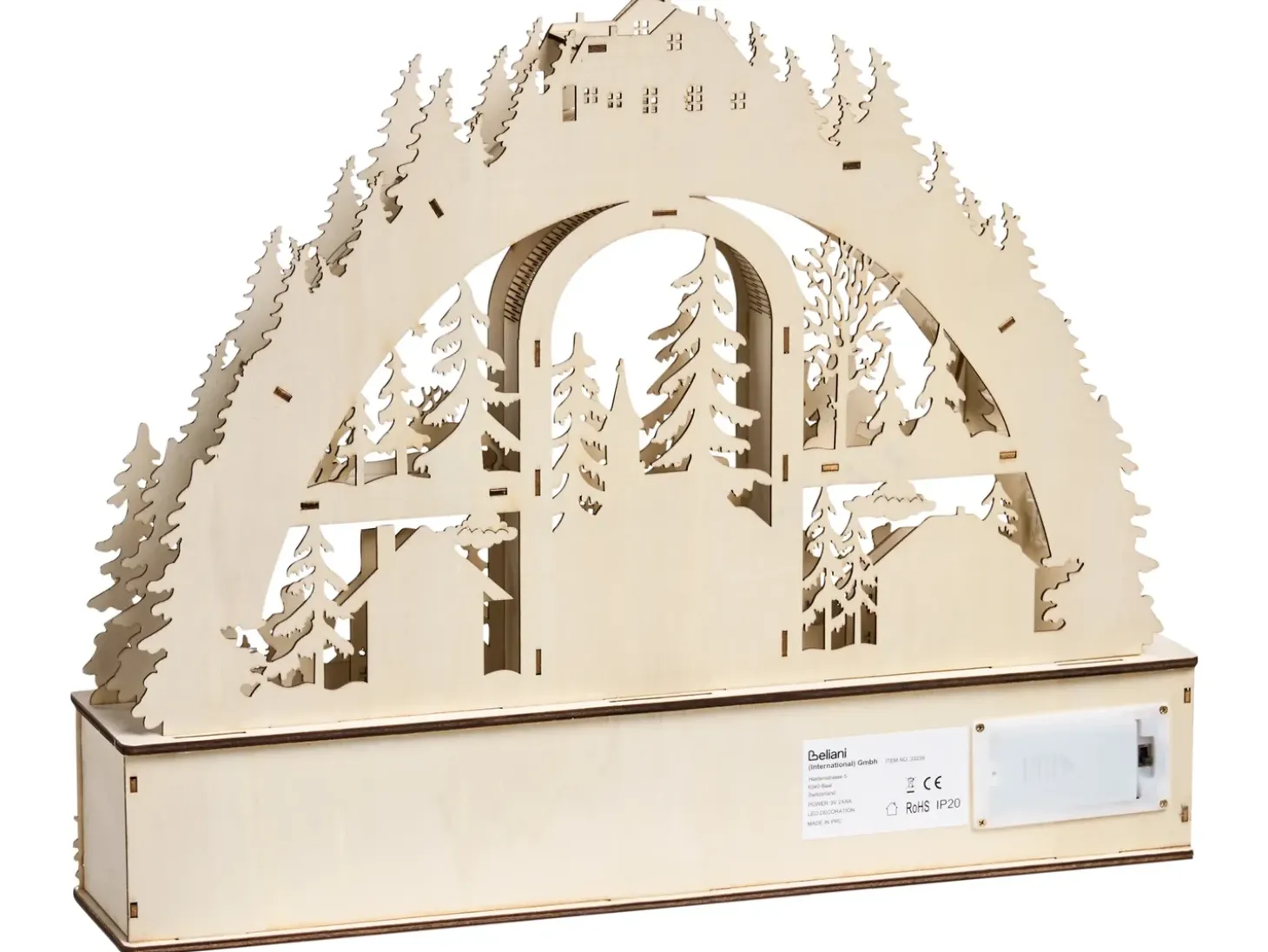 Juledekoration LED NORSJO 36 cm Lysebrun