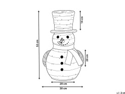 Juledekoration LED OLAFSVIK Snemand 52 cm Naturlig