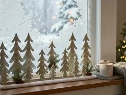 Juledekoration LED ORIVESI Juletræ 30 cm Lysebrun