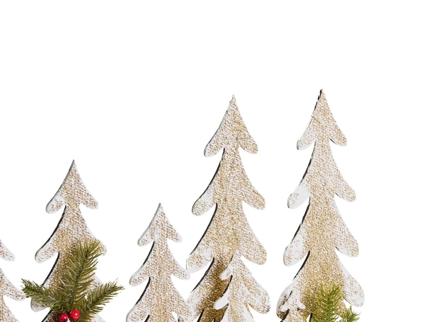 Juledekoration LED ORIVESI Juletræ 30 cm Lysebrun