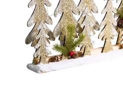 Juledekoration LED ORIVESI Juletræ 30 cm Lysebrun