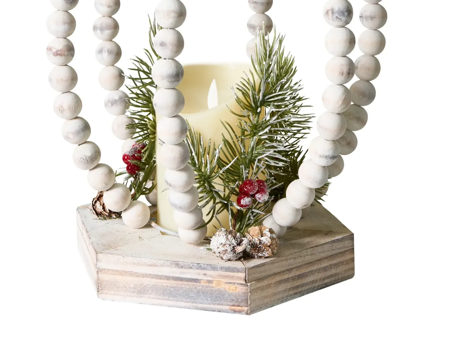 Juledekoration LED PAJARVI 40 cm Lysebrun