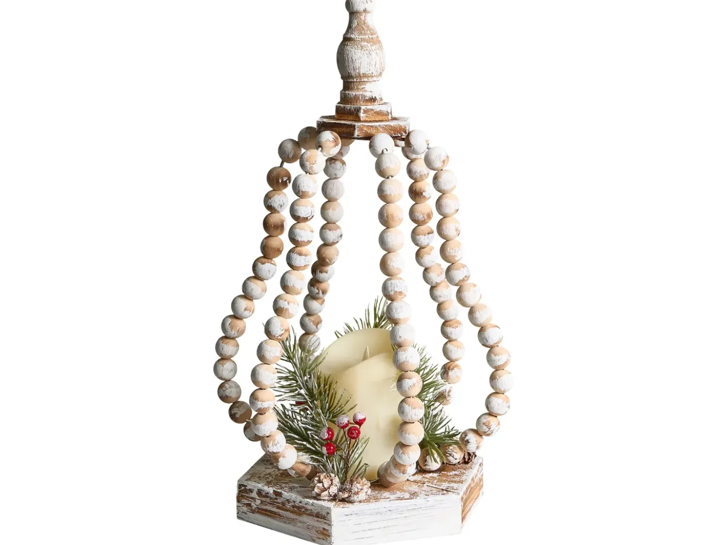 Juledekoration LED PETRUMA 40 cm Lysebrun