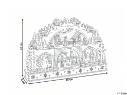 Juledekoration LED SELURA 30 cm Lysebrun