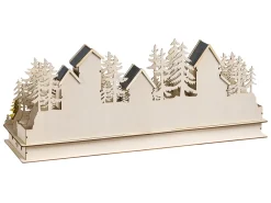 Juledekoration LED VANSJO 22 cm Lysebrun