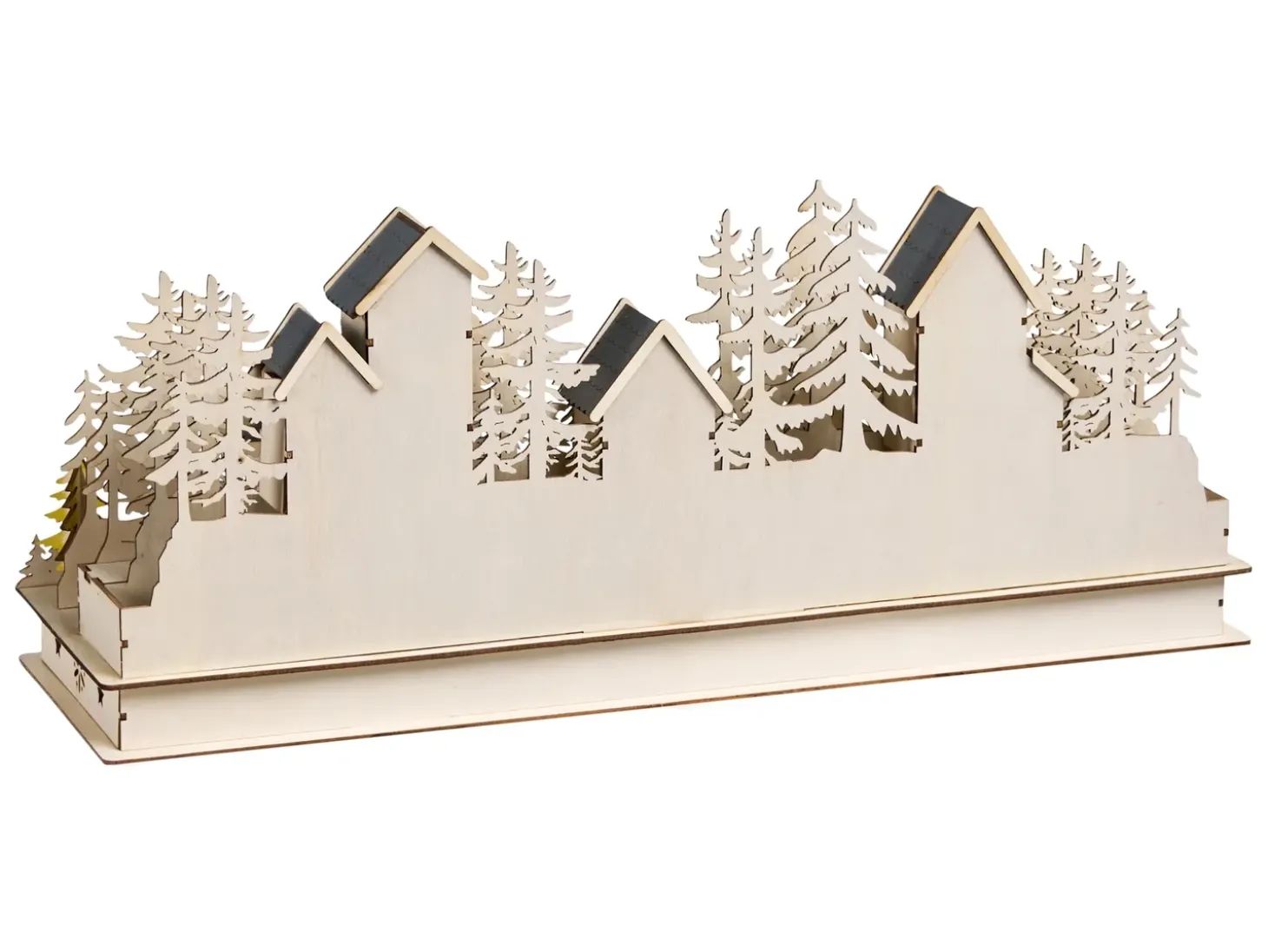 Juledekoration LED VANSJO 22 cm Lysebrun