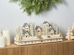 Juledekoration LED VANSJO 22 cm Lysebrun