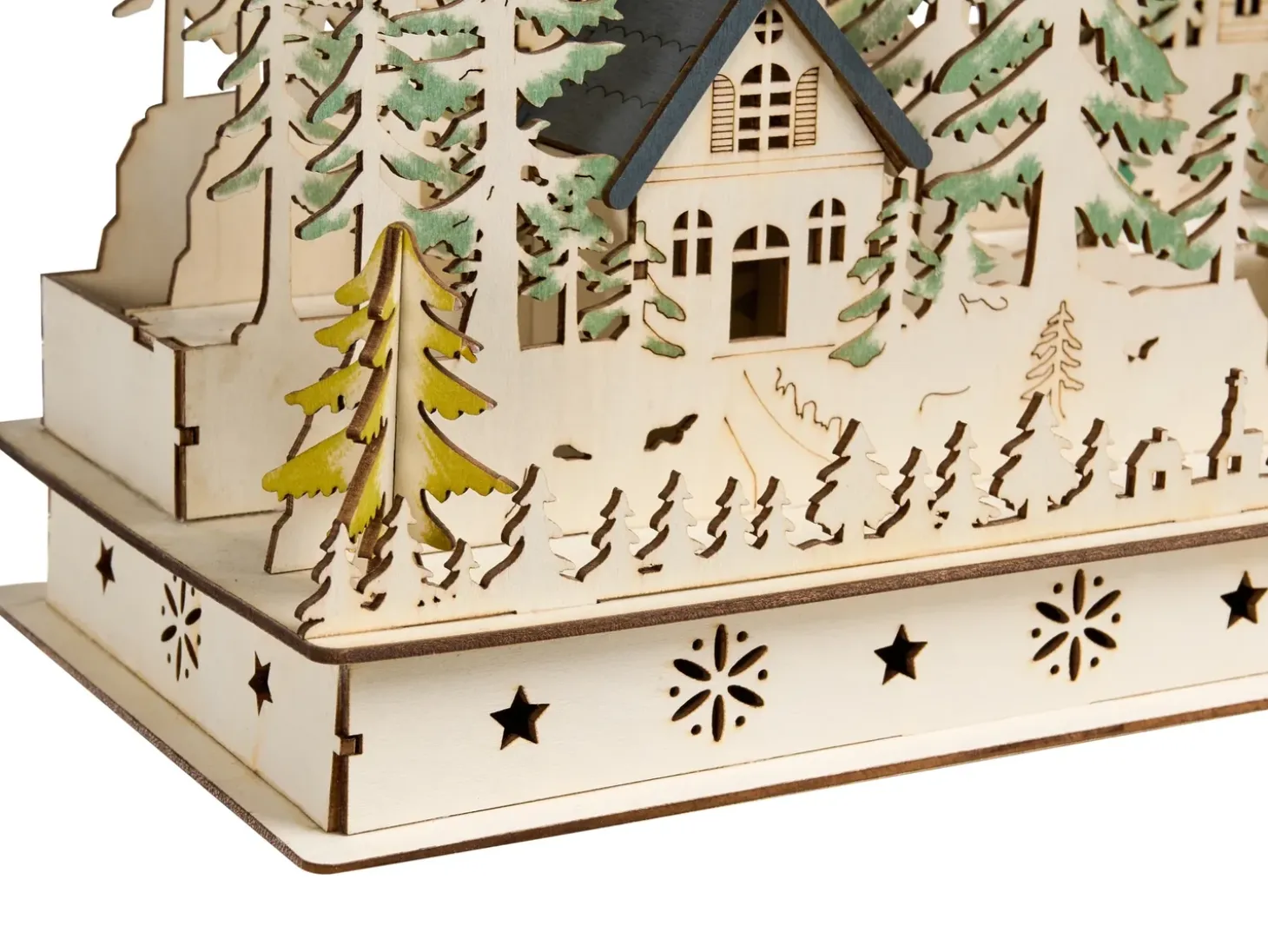 Juledekoration LED VANSJO 22 cm Lysebrun