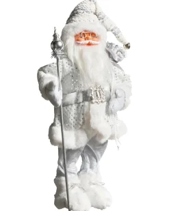 Juledekoration NELAUG Julemand 48 cm Sølv