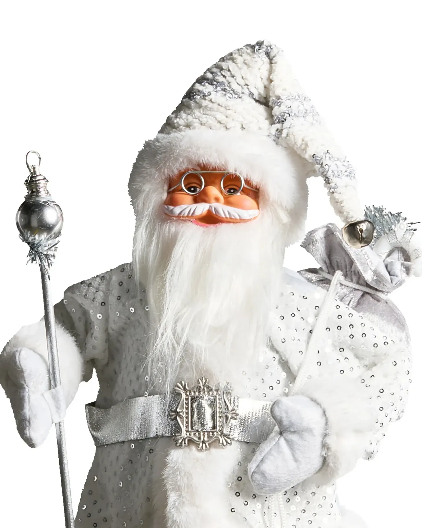 Juledekoration NELAUG Julemand 48 cm Sølv