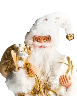 Juledekoration STRAUMSFJORDEN Julemand 40 cm Hvid/guld