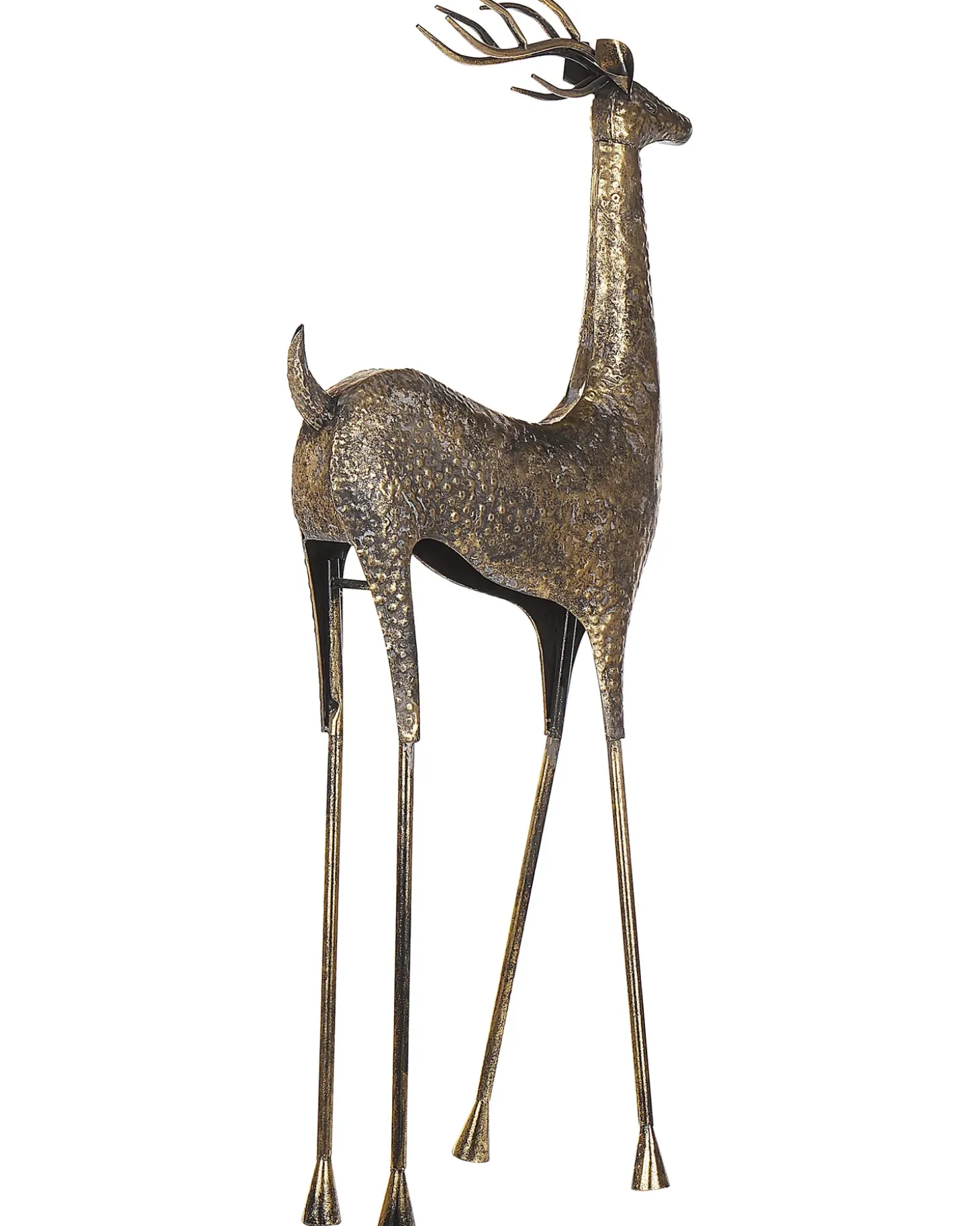 Juledekoration til gulvet PELLO Rensdyr 126 cm Guld