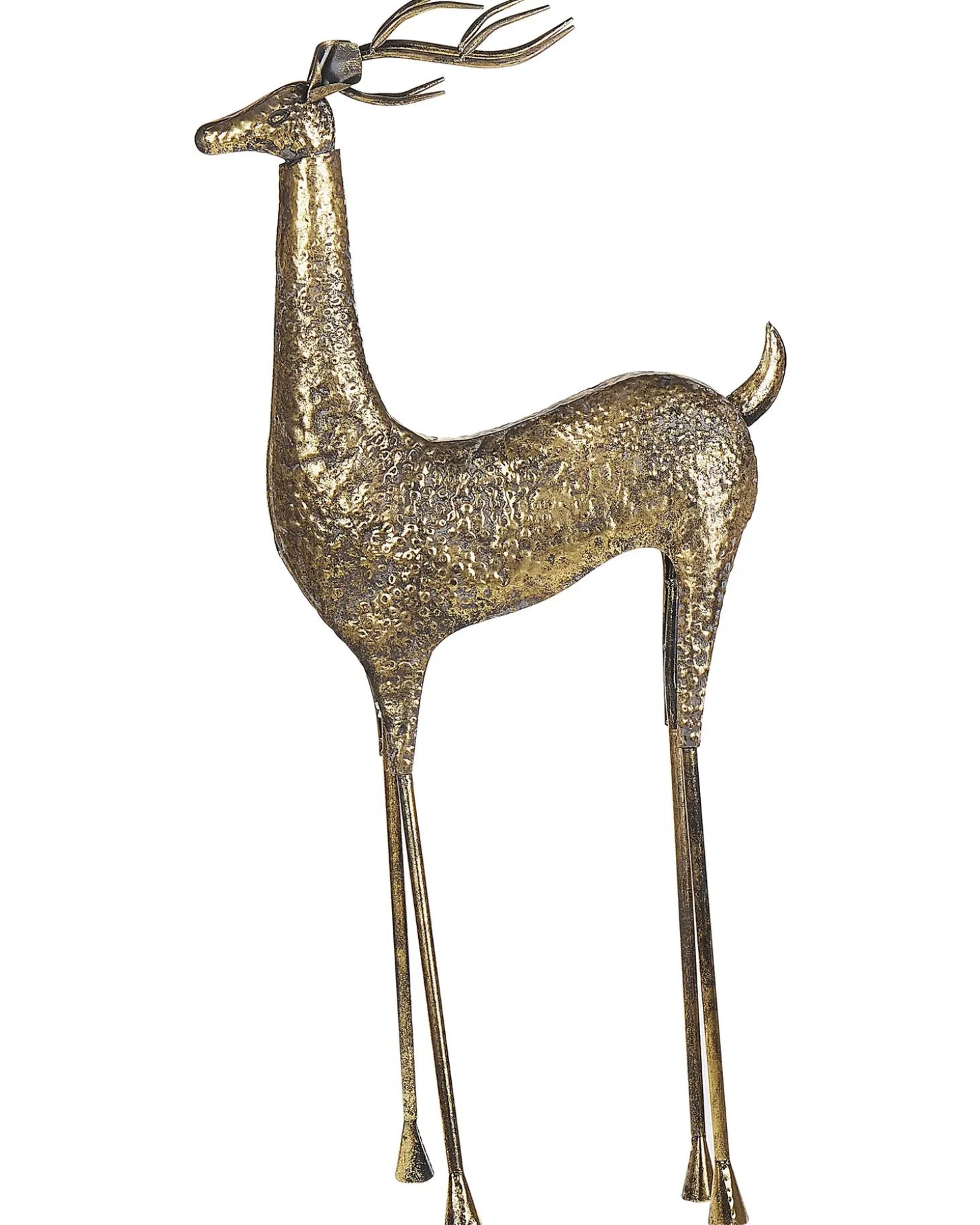 Juledekoration til gulvet PELLO Rensdyr 126 cm Guld