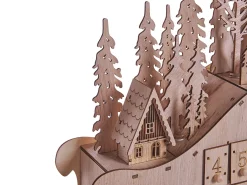 Juledekoration LED IMPALA Adventskalender 40 cm Lysebrun