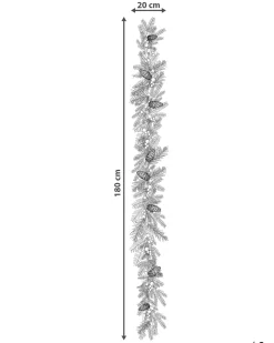 Juleguirlande LED TENALA 180 cm Grøn
