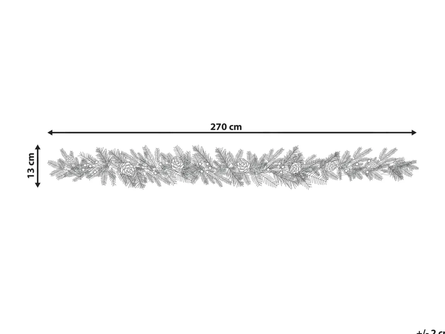 Juleguirlande LED WAPTA 270 cm Grøn
