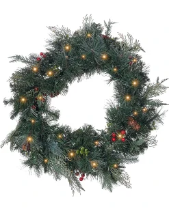 Julekrans LED ELBRUS Grøn 60 cm