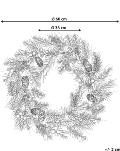 Julekrans LED ELBRUS Grøn 60 cm
