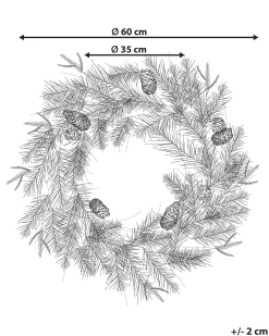 Julekrans LED KAMERUN Grøn 60 cm